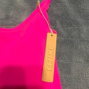 NWT SKIMS hot pink dress